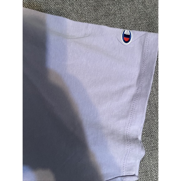Champion Script Logo T Shirt Men's XXL  Light Purple Short Sleeve Activewear NWT - Picture 3 of 11